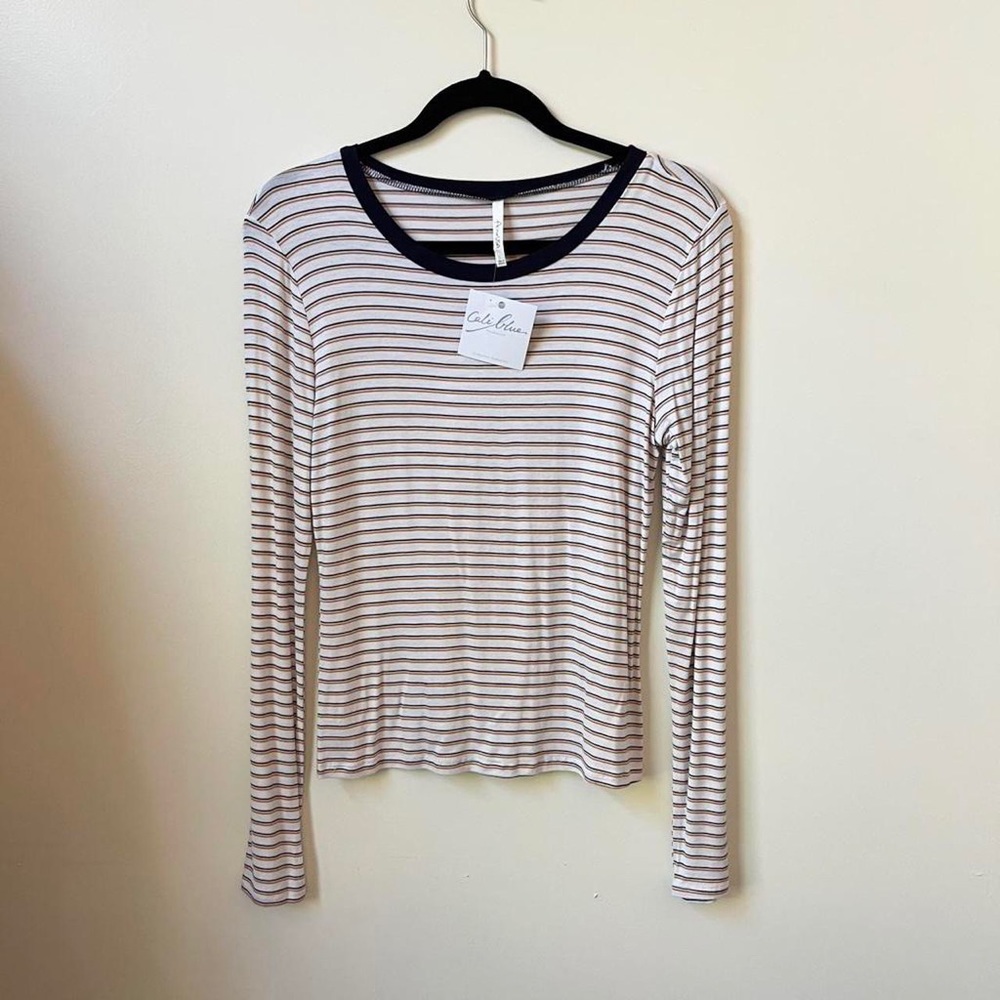 Active USA Stripe Long Sleeve Tee